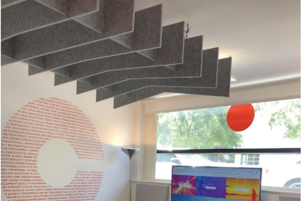 Chevron Suspended Acoustic Absorber